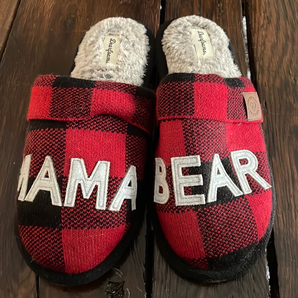 New Dearfoams Mama Bear Slippers (Large sz 9-10)